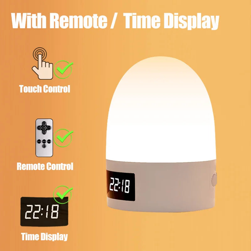 Touch Night Light – Rechargeable Bedside Lamp for Nursery