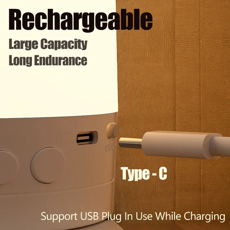 Touch Night Light – Rechargeable Bedside Lamp for Nursery