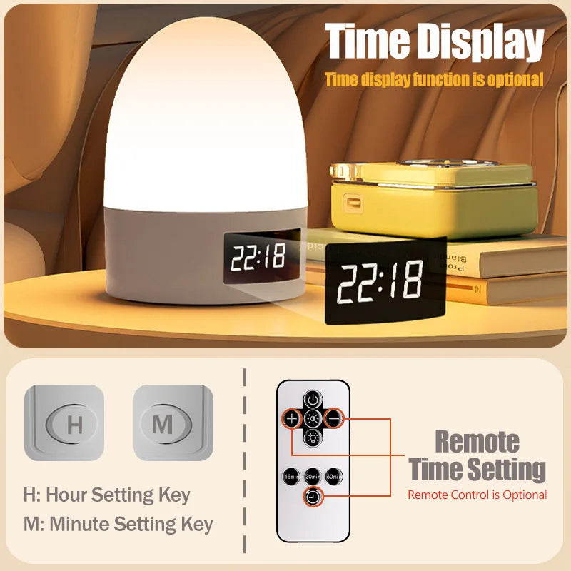 Touch Night Light – Rechargeable Bedside Lamp for Nursery
