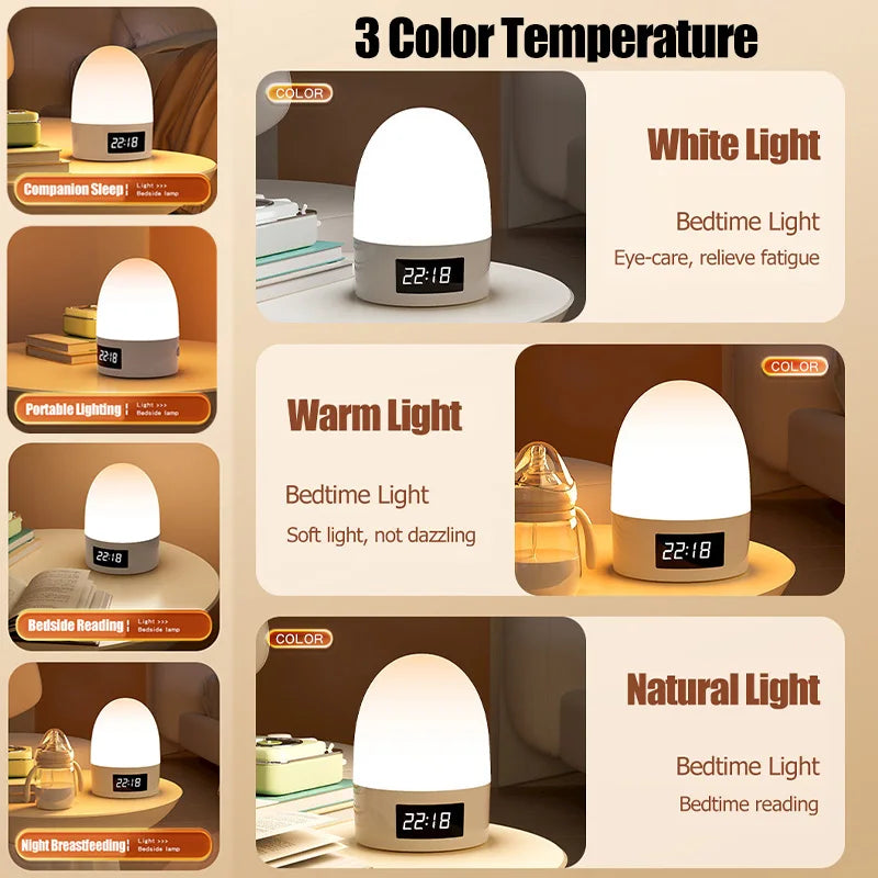 Touch Night Light – Rechargeable Bedside Lamp for Nursery